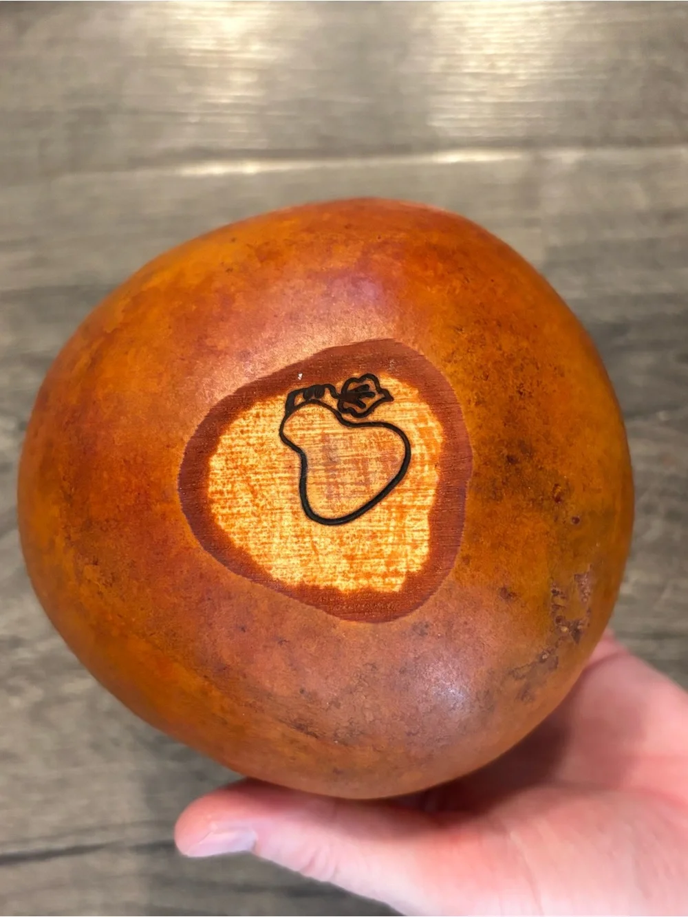 Small Handcrafted Decorative Gourd Jack-O'-Lantern Pumpkin Bucket Halloween